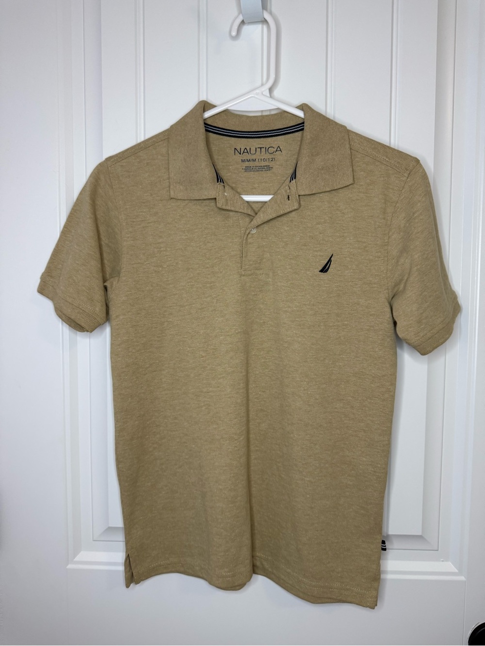 Nautica Khaki Tan Polo with Sail Logo
